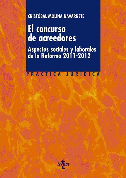 EL CONCURSO DE ACREEDORES | 9788430954940 | MOLINA NAVARRETE, CRISTÓBAL | Llibreria Geli - Llibreria Online de Girona - Comprar llibres en català i castellà
