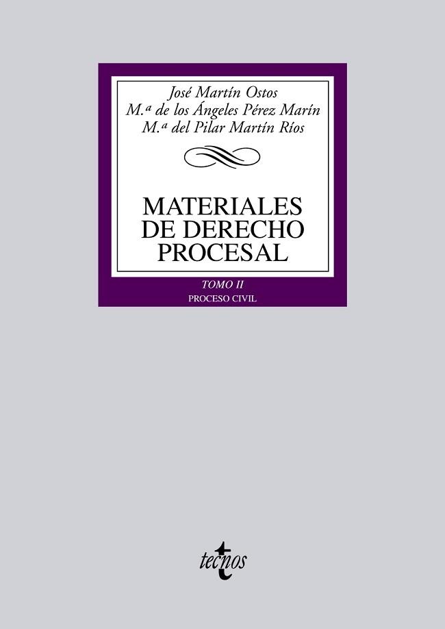MATERIALES DE DERECHO PROCESAL-2.PROCESO CIVIL(EDICION 2009) | 9788430949373 | MARTIN OSTOS,JOSE/PEREZ MARIN, | Llibreria Geli - Llibreria Online de Girona - Comprar llibres en català i castellà
