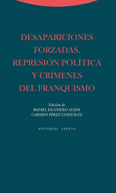 DESAPARICIONES FORZADAS,REPRESIÓN POLÍTICA Y CRÍMENES DEL FRANQUISMO | 9788498794564 | ESCUDERO ALDAY,RAFAEL/PÉREZ GONZÁLEZ,CARMEN | Llibreria Geli - Llibreria Online de Girona - Comprar llibres en català i castellà