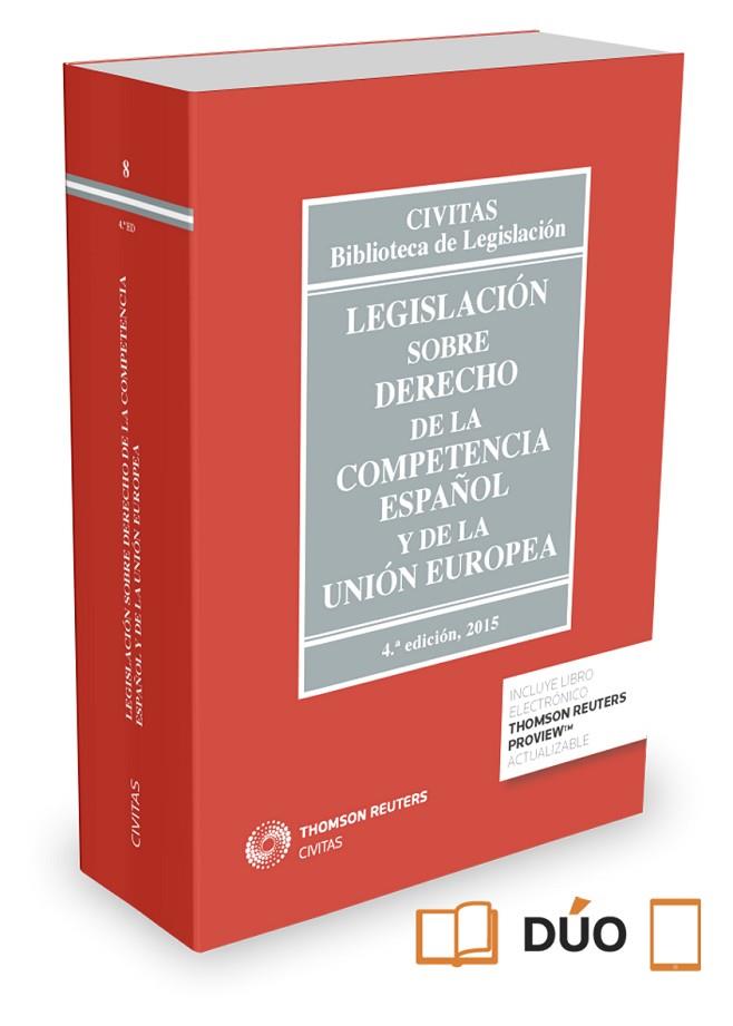 LEGISLACIÓN SOBRE DERECHO DE LA COMPETENCIA ESPAÑOL Y DE LA UNIÓN EUROPEA(4ªEDICION 2015) | 9788447050673 | GUTIÉRREZ HERNÁNDEZ, ALFONSO/VIDAL MARTÍNEZ, PATRICIA | Llibreria Geli - Llibreria Online de Girona - Comprar llibres en català i castellà
