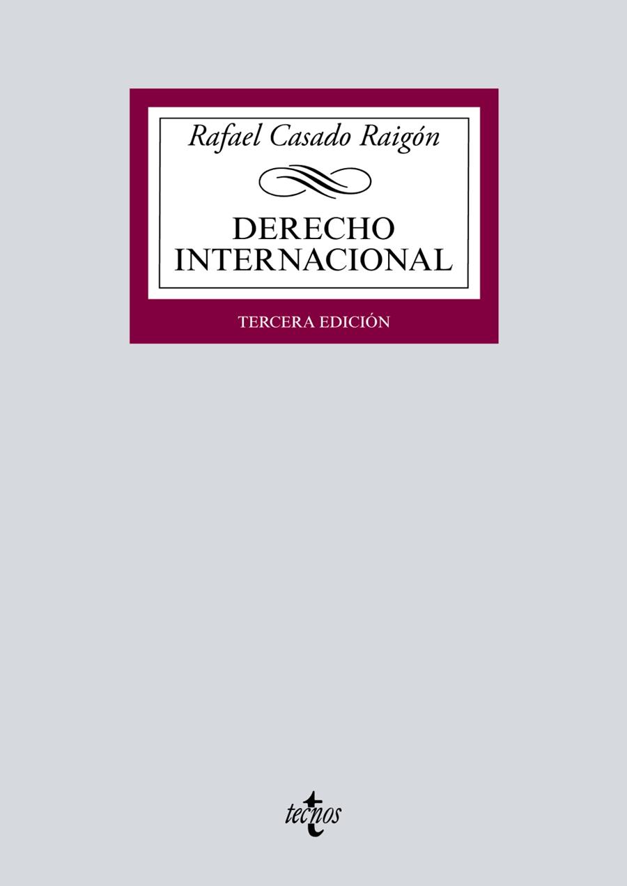 DERECHO INTERNACIONAL(3ª EDICION 2017) | 9788430966394 | CASADO RAIGÓN,RAFAEL | Llibreria Geli - Llibreria Online de Girona - Comprar llibres en català i castellà