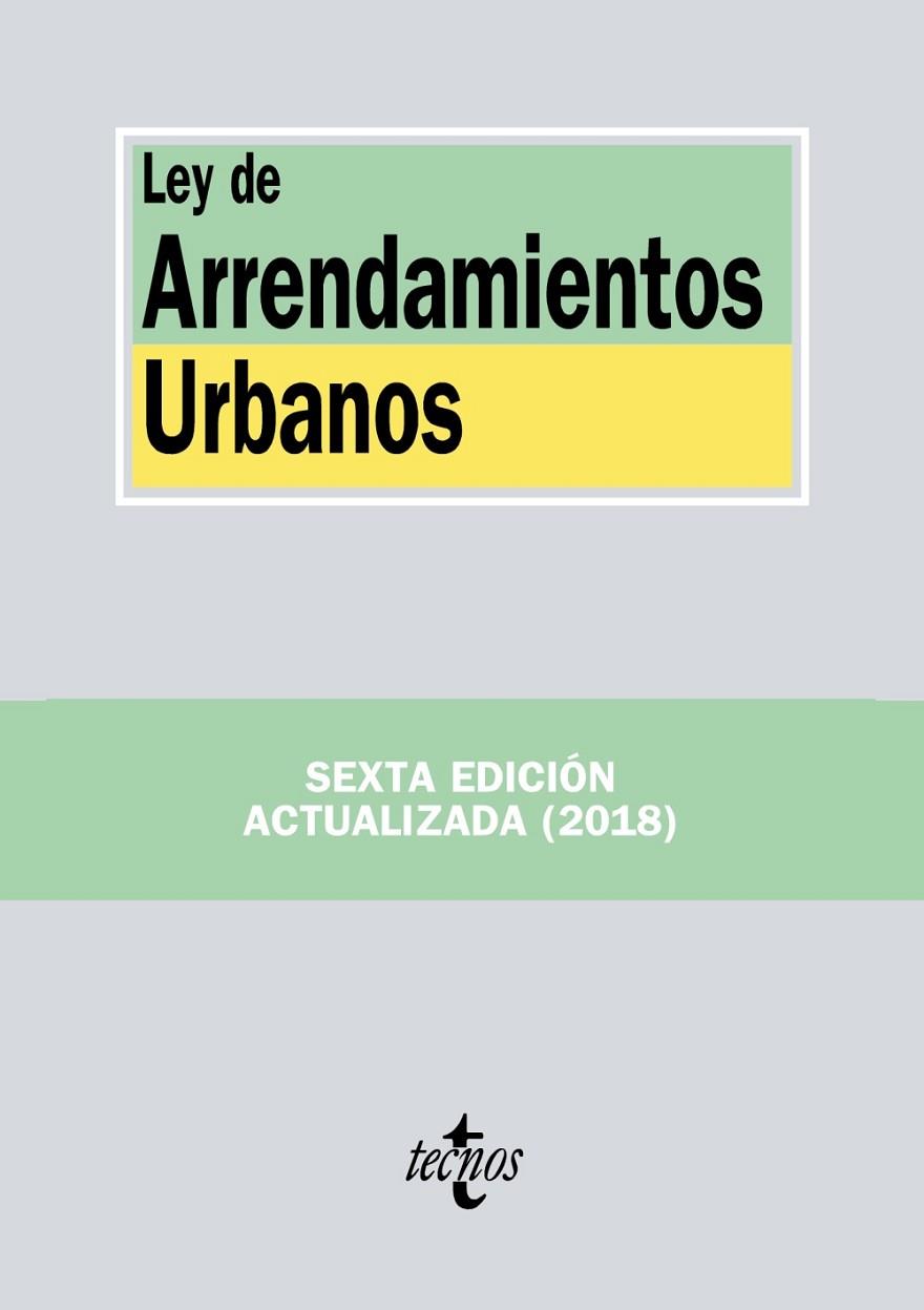 LEY DE ARRENDAMIENTOS URBANOS(6ª EDICION 2018) | 9788430974153 | Llibreria Geli - Llibreria Online de Girona - Comprar llibres en català i castellà