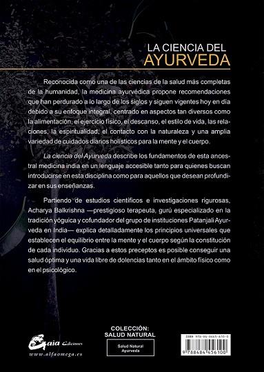 LA CIENCIA DEL AYURVEDA.GUÍA COMPLETA DE LA MEDICINA INDIA TRADICIONAL | 9788484456100 | BALKRISHNA,ACHARYA | Llibreria Geli - Llibreria Online de Girona - Comprar llibres en català i castellà