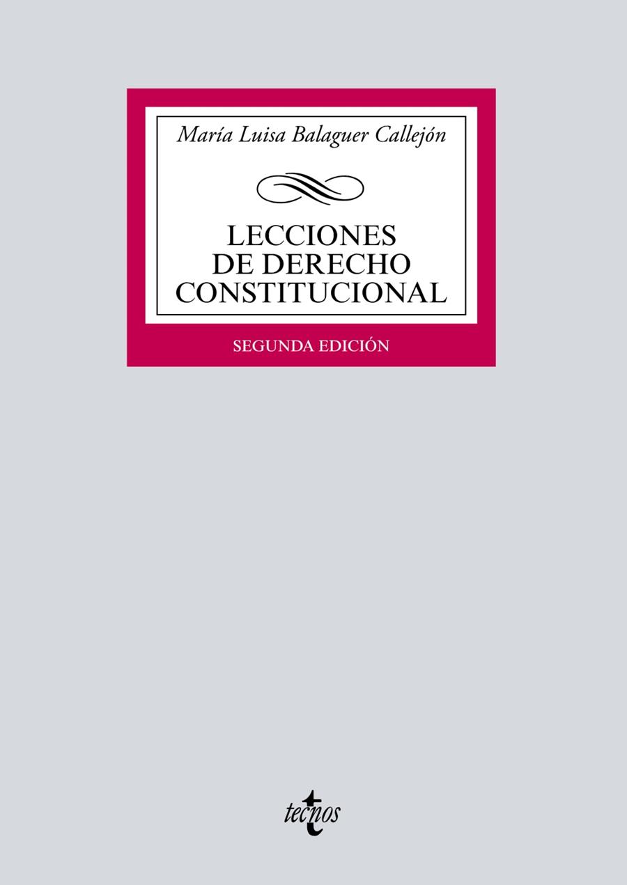LECCIONES DE DERECHO CONSTITUCIONAL(2ª EDICION 2017) | 9788430972913 | BALAGUER CALLEJÓN,MARÍA LUISA | Llibreria Geli - Llibreria Online de Girona - Comprar llibres en català i castellà