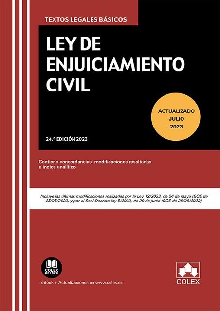 LEY DE ENJUICIAMIENTO CIVIL(EDICIÓN 2023) | 9788411940245 |   | Llibreria Geli - Llibreria Online de Girona - Comprar llibres en català i castellà