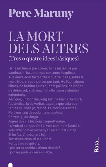 LA MORT DELS ALTRES | 9788416738618 | MARUNY,PERE | Llibreria Geli - Llibreria Online de Girona - Comprar llibres en català i castellà