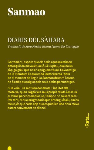 DIARIS DEL SÀHARA | 9788494489167 | SANMAO | Llibreria Geli - Llibreria Online de Girona - Comprar llibres en català i castellà