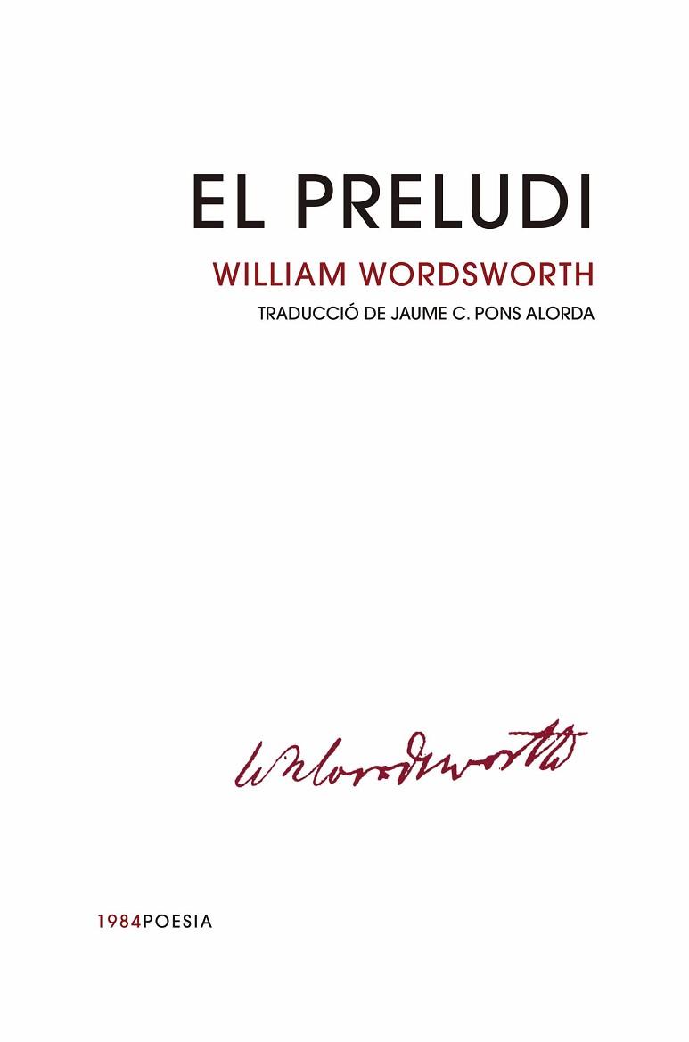 EL PRELUDI | 9788416987665 | WORDSWORTH,WILLIAM | Libreria Geli - Librería Online de Girona - Comprar libros en catalán y castellano