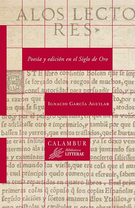 POESIA Y EDICION EN EL SIGLO DE ORO | 9788483590522 | GARCIA AGUILAR,IGNACIO | Libreria Geli - Librería Online de Girona - Comprar libros en catalán y castellano