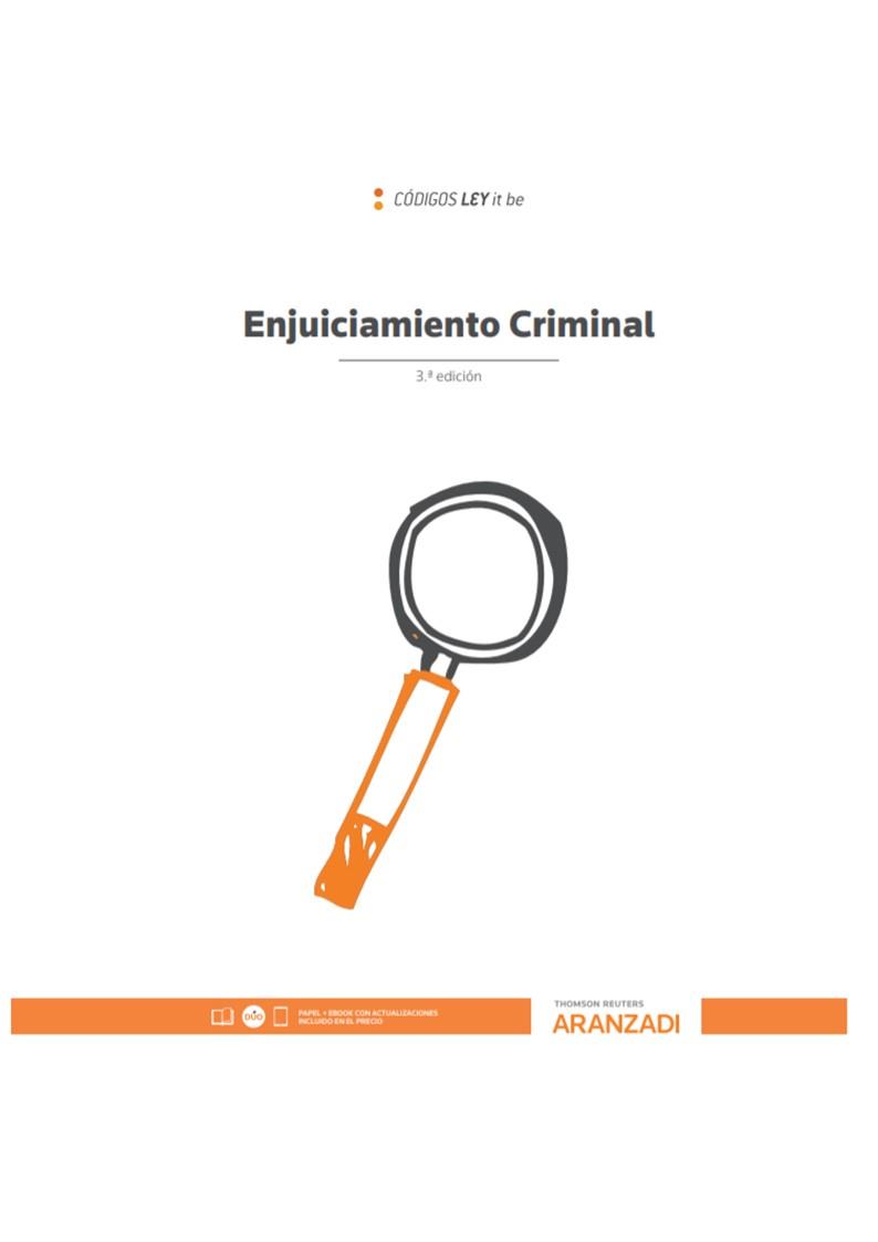 ENJUICIAMIENTO CRIMINAL(LEYITBE) (PAPEL + E-BOOK) | 9788413089478 | ARANZADI, DEPARTAMENTO DE CONTENIDOS | Llibreria Geli - Llibreria Online de Girona - Comprar llibres en català i castellà
