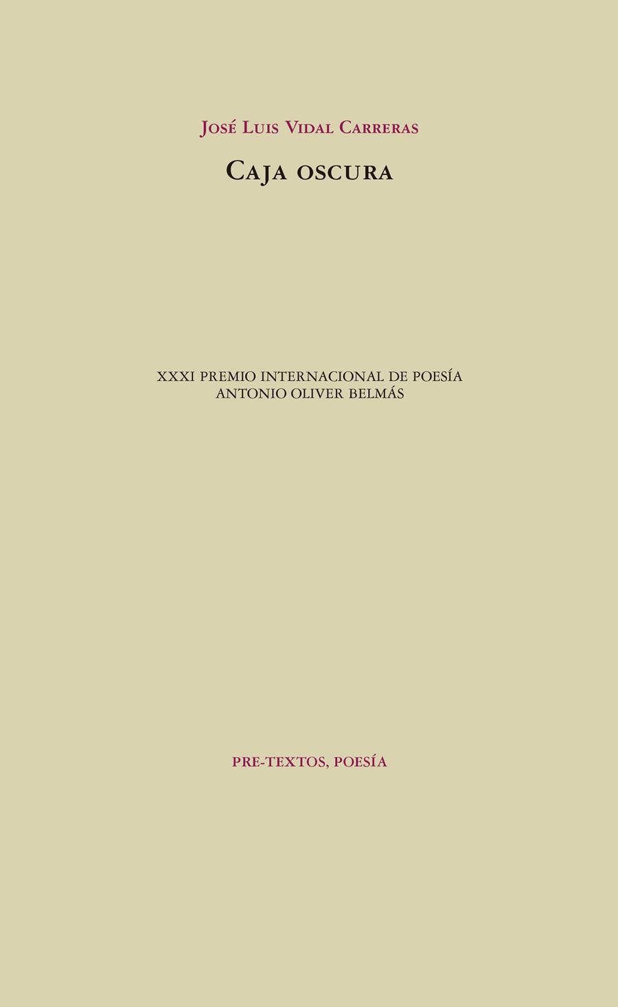 CAJA OSCURA | 9788417143206 | VIDAL CARRERAS,JOSÉ LUIS | Llibreria Geli - Llibreria Online de Girona - Comprar llibres en català i castellà
