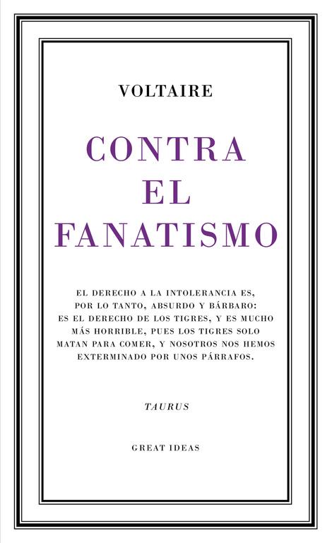 CONTRA EL FANATISMO  | 9788430617265 | VOLTAIRE | Libreria Geli - Librería Online de Girona - Comprar libros en catalán y castellano
