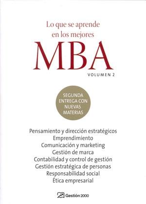 LO QUE SE APRENDE EN LOS MEJORES MBA-2 | 9788498750027 |   | Libreria Geli - Librería Online de Girona - Comprar libros en catalán y castellano