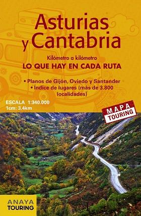 MAPA DE CARRETERAS ASTURIAS Y CANTABRIA (DESPLEGABLE), ESCALA 1:340.000 | 9788491580928 | Llibreria Geli - Llibreria Online de Girona - Comprar llibres en català i castellà
