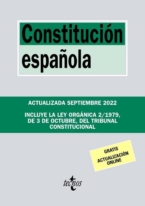 CONSTITUCIÓN ESPAÑOLA(26ª EDICIÓN 2022) | 9788430985661 |   | Libreria Geli - Librería Online de Girona - Comprar libros en catalán y castellano