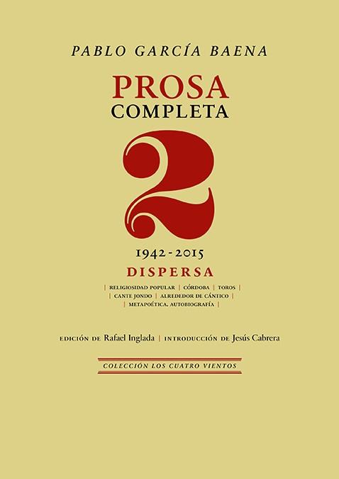 PROSA COMPLETA 2 | 9788418818974 | GARCÍA BAENA,PABLO | Llibreria Geli - Llibreria Online de Girona - Comprar llibres en català i castellà