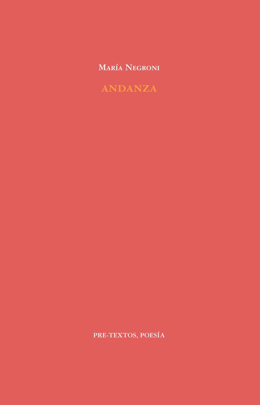 ANDANZA | 9788481919318 | NEGRONI,MARIA | Libreria Geli - Librería Online de Girona - Comprar libros en catalán y castellano