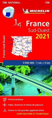 MAPA NATIONAL FRANCIA SUD-OUEST 2021 | 9782067249035 | A.A.V.V. | Libreria Geli - Librería Online de Girona - Comprar libros en catalán y castellano