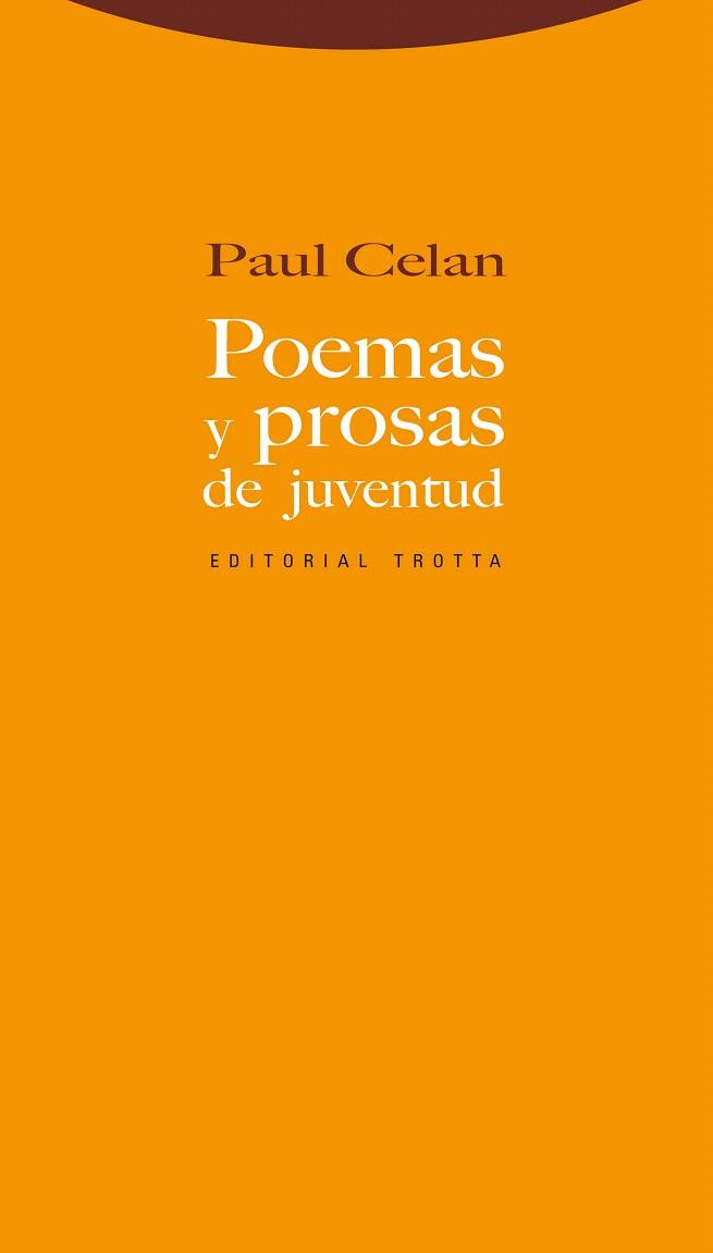 POEMAS Y PROSAS DE JUVENTUD | 9788498791822 | CELAN,PAUL | Libreria Geli - Librería Online de Girona - Comprar libros en catalán y castellano