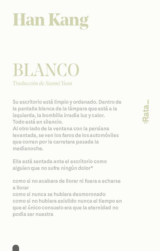BLANCO | 9788416738519 | KANG,HAN | Libreria Geli - Librería Online de Girona - Comprar libros en catalán y castellano