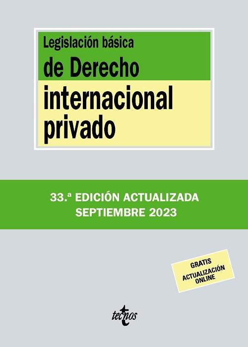 LEGISLACIÓN BÁSICA DE DERECHO INTERNACIONAL PRIVADO(33ª EDICIÓN 2023) | 9788430988358 |   | Llibreria Geli - Llibreria Online de Girona - Comprar llibres en català i castellà