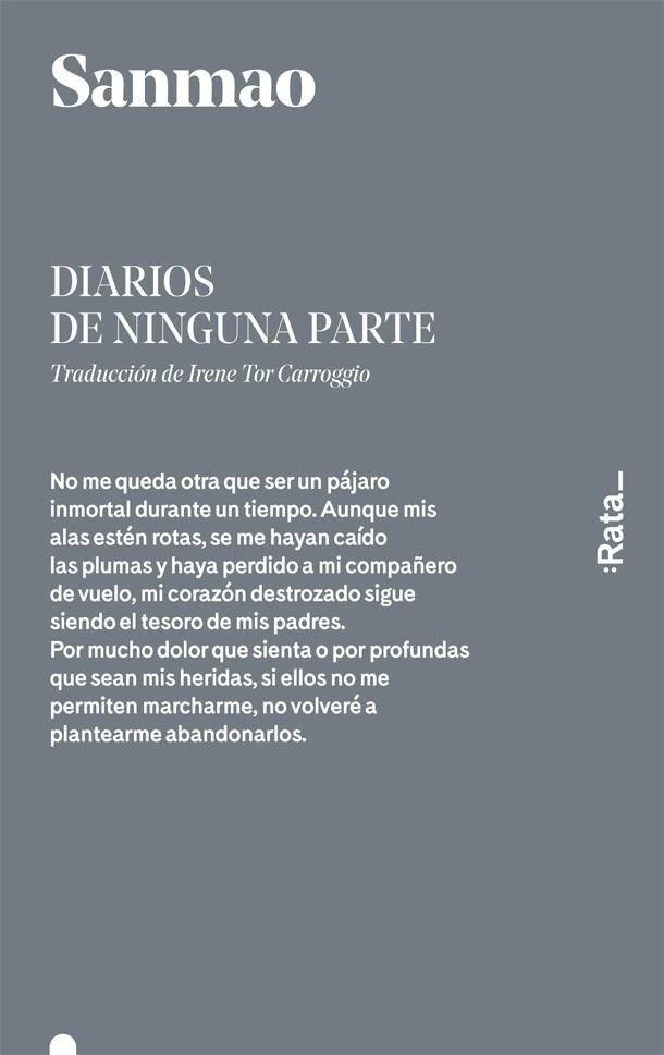 DIARIOS DE NINGUNA PARTE | 9788416738076 | SANMAO | Libreria Geli - Librería Online de Girona - Comprar libros en catalán y castellano