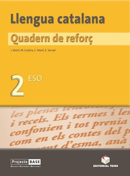 QUADERN DE REFORÇ-2N ESO LLENGUA CATALANA | 9788430749171 | CODINA,MARGARIDA/MARTI,CARME | Libreria Geli - Librería Online de Girona - Comprar libros en catalán y castellano