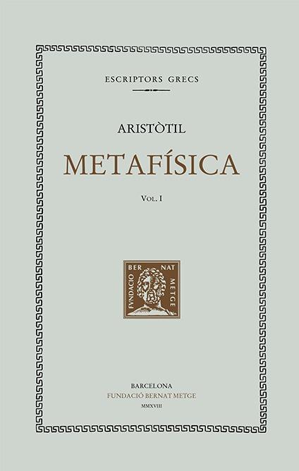 METAFÍSICA-1 | 9788498593075 | ARISTÒTIL | Libreria Geli - Librería Online de Girona - Comprar libros en catalán y castellano