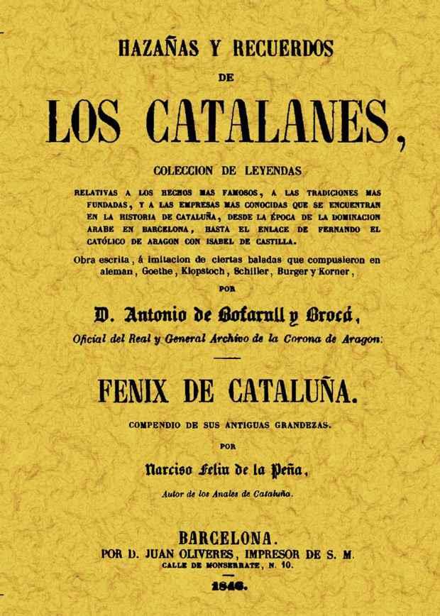 HAZAÑAS Y RECUERDOS DE LOS CATALANES | 9788497615532 | BOFARULL Y BROCA,ANTONI DE | Llibreria Geli - Llibreria Online de Girona - Comprar llibres en català i castellà