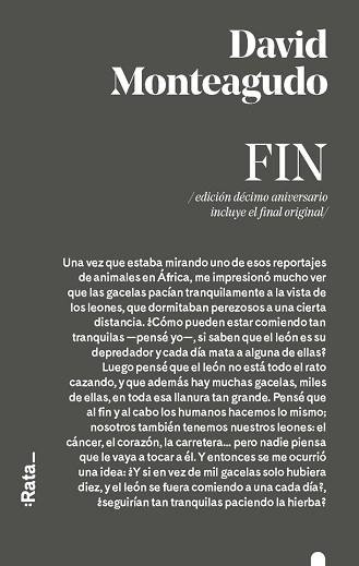FIN | 9788416738557 | MONTEAGUDO,DAVID | Libreria Geli - Librería Online de Girona - Comprar libros en catalán y castellano