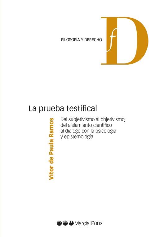 LA PRUEBA TESTIFICAL  | 9788491236399 | RAMOS,VITOR DE PAULA | Libreria Geli - Librería Online de Girona - Comprar libros en catalán y castellano