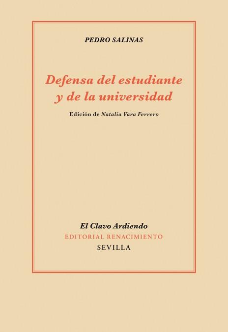 DEFENSA DEL ESTUDIANTE Y DE LA UNIVERSIDAD | 9788484726463 | SALINAS,PEDRO | Libreria Geli - Librería Online de Girona - Comprar libros en catalán y castellano