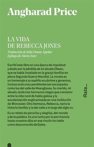 LA VIDA DE REBECCA JONES | 9788416738441 | PRICE,ANGHARAD | Libreria Geli - Librería Online de Girona - Comprar libros en catalán y castellano