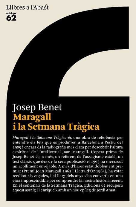 MARAGALL I LA SETMANA TRAGICA | 9788429763089 | BENET,JOSEP | Libreria Geli - Librería Online de Girona - Comprar libros en catalán y castellano