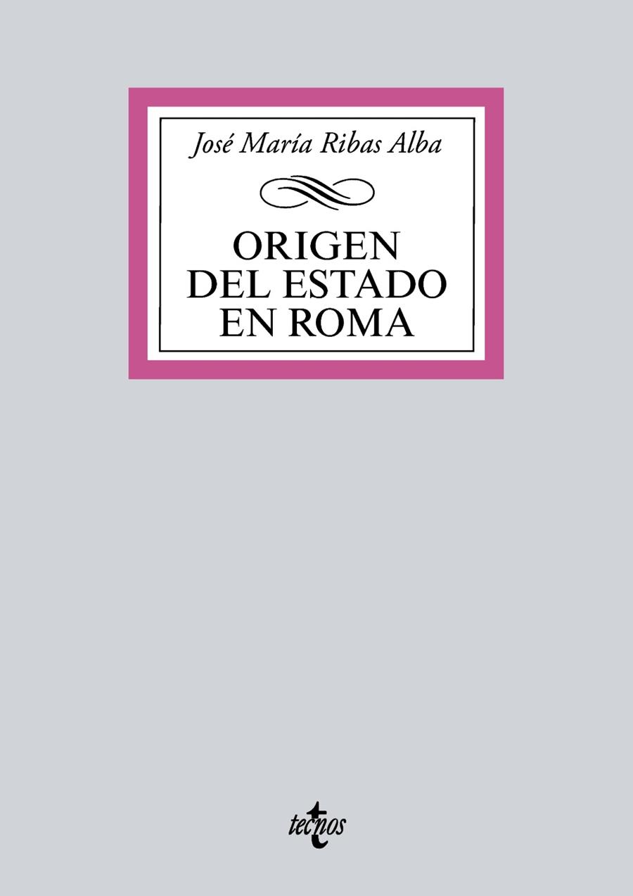 ORIGEN DEL ESTADO EN ROMA | 9788430975365 | RIBAS ALBA,JOSÉ MARÍA | Libreria Geli - Librería Online de Girona - Comprar libros en catalán y castellano