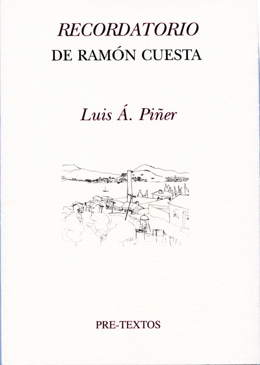 RECORDATORIO DE RAMON CUESTA | 9788492913213 | PIÑER,LUIS A. | Llibreria Geli - Llibreria Online de Girona - Comprar llibres en català i castellà