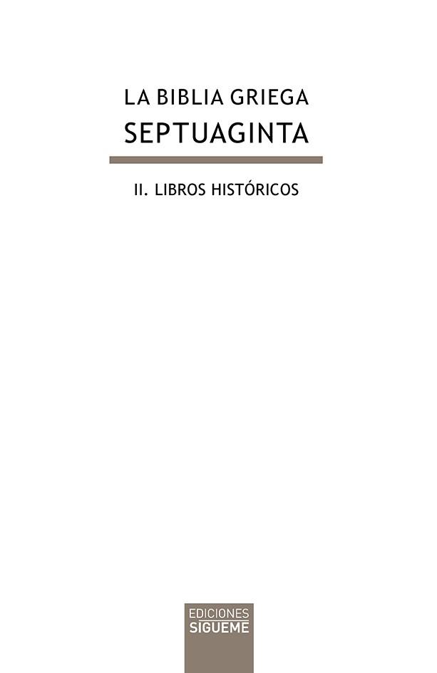 LA BIBLIA GRIEGA.SEPTUAGINTA-2.LIBROS HISTÓRICOS | 9788430117802 |   | Llibreria Geli - Llibreria Online de Girona - Comprar llibres en català i castellà