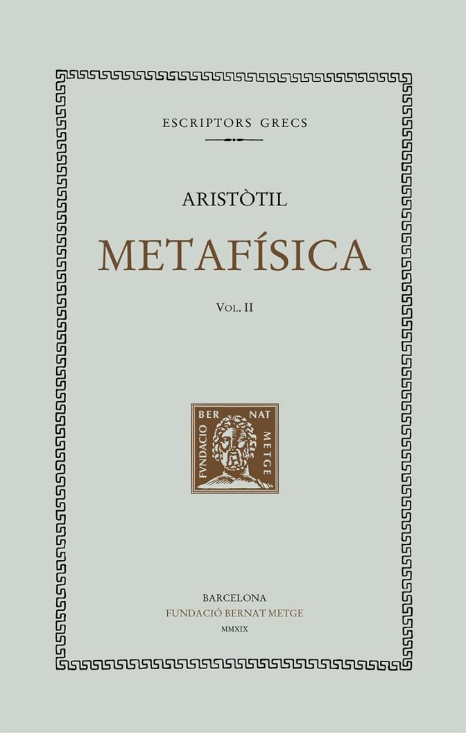 METAFÍSICA-2 | 9788498593303 | ARISTÒTIL | Libreria Geli - Librería Online de Girona - Comprar libros en catalán y castellano