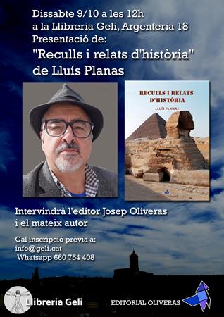 PRESENTACIÓ DEL LLIBRE " RECULLS I RELATS D'HISTÒRIA " | Llibreria Geli - Llibreria Online de Girona - Comprar llibres en català i castellà
