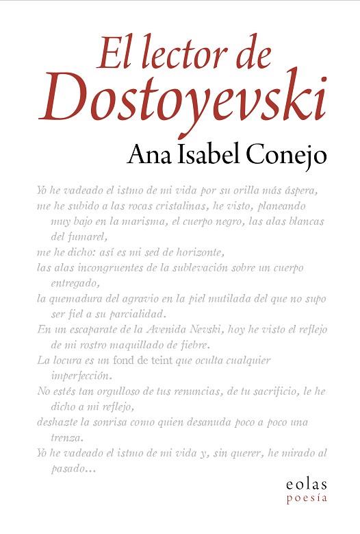 EL LECTOR DE DOSTOYEVSKI | 9788417315238 | CONEJO,ANA ISABEL | Llibreria Geli - Llibreria Online de Girona - Comprar llibres en català i castellà