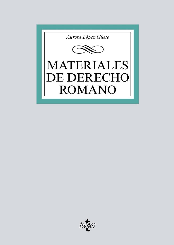 MATERIALES DE DERECHO ROMANO | 9788430976874 | LÓPEZ GÜETO,AURORA | Llibreria Geli - Llibreria Online de Girona - Comprar llibres en català i castellà