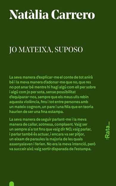 JO MATEIXA,SUPOSO | 9788494489105 | CARRERO,NATÀLIA | Llibreria Geli - Llibreria Online de Girona - Comprar llibres en català i castellà