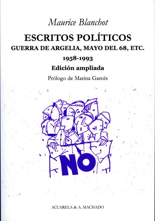 ESCRITOS POLITICOS | 9788477742067 | BLANCHOT,MAURICE | Llibreria Geli - Llibreria Online de Girona - Comprar llibres en català i castellà