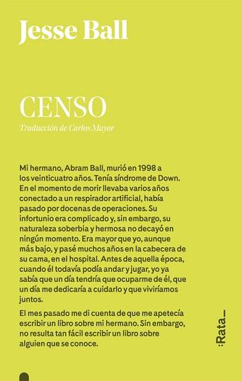 CENSO | 9788416738304 | BALL,JESSE | Llibreria Geli - Llibreria Online de Girona - Comprar llibres en català i castellà