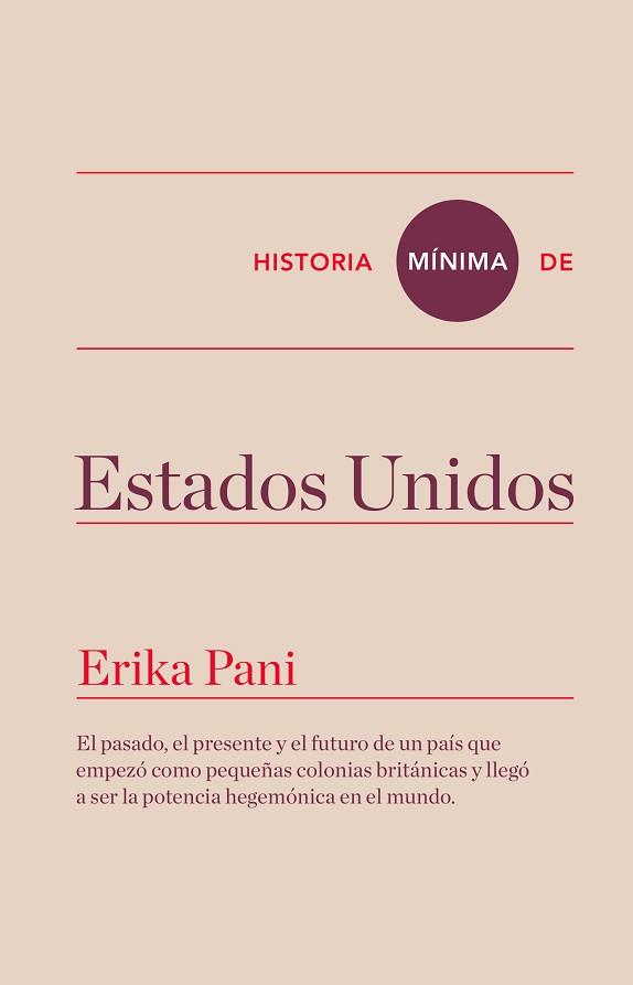 HISTORIA MÍNIMA DE ESTADOS UNIDOS | 9788416354108 | PANI,ERIKA | Llibreria Geli - Llibreria Online de Girona - Comprar llibres en català i castellà