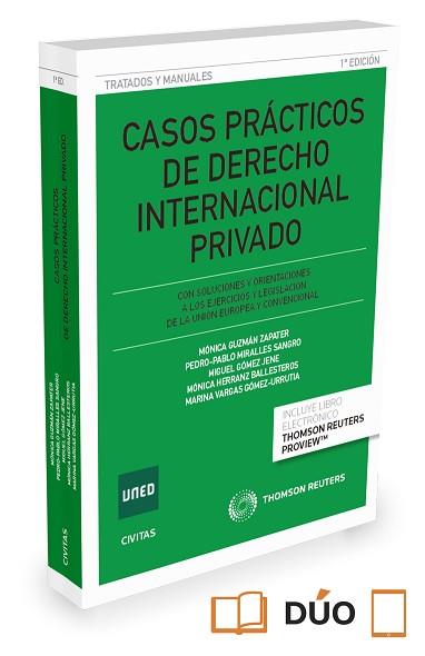 CASOS PRÁCTICOS DE DERECHO INTERNACIONAL PRIVADO(PAPEL + E-BOOK) | 9788491355960 | GÓMEZ JENE,MIGUEL/GUZMÁN ZAPATER,MÓNICA | Llibreria Geli - Llibreria Online de Girona - Comprar llibres en català i castellà