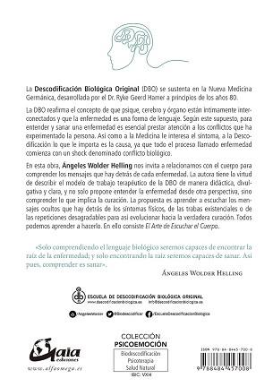 EL ARTE DE ESCUCHAR EL CUERPO.DESCODIFICACION BIOLOGIA | 9788484457008 | WOLDER HELLING,ÁNGELES | Llibreria Geli - Llibreria Online de Girona - Comprar llibres en català i castellà