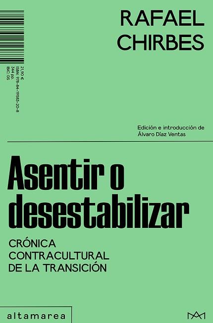 ASENTIR O DESESTABILIZAR | 9788419583208 | CHIRBES,RAFAEL | Llibreria Geli - Llibreria Online de Girona - Comprar llibres en català i castellà