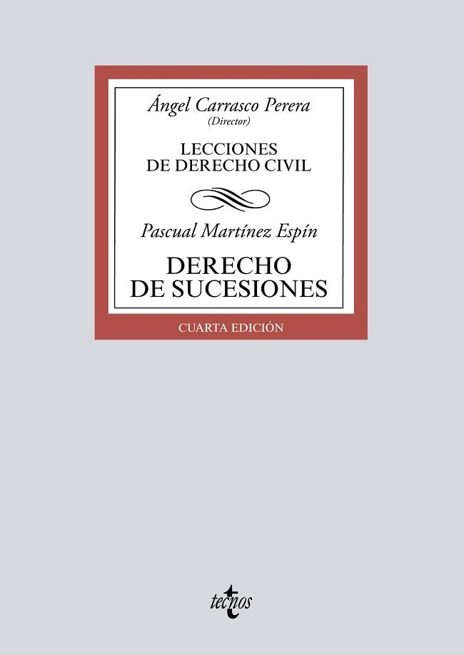 DERECHO DE SUCESIONES.LECCIONES DE DERECHO CIVIL(4ª EDICIÓN 2020) | 9788430979714 | MARTÍNEZ ESPÍN, PASCUAL | Llibreria Geli - Llibreria Online de Girona - Comprar llibres en català i castellà