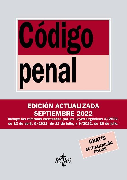 CÓDIGO PENAL(EDICIÓN 2022) | 9788430985579 |   | Llibreria Geli - Llibreria Online de Girona - Comprar llibres en català i castellà
